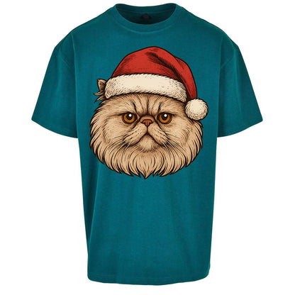 Persian Cat Christmas Oversized T Shirt