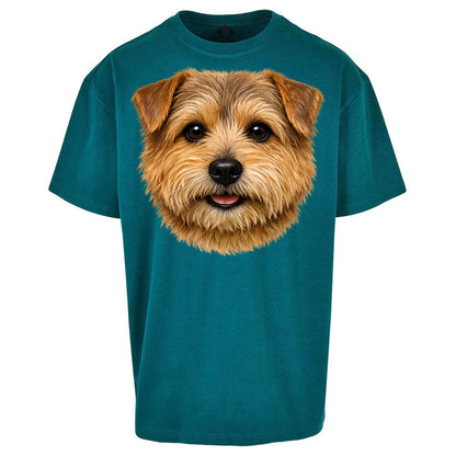 Norfolk Terrier Dog Face Oversized T Shirt
