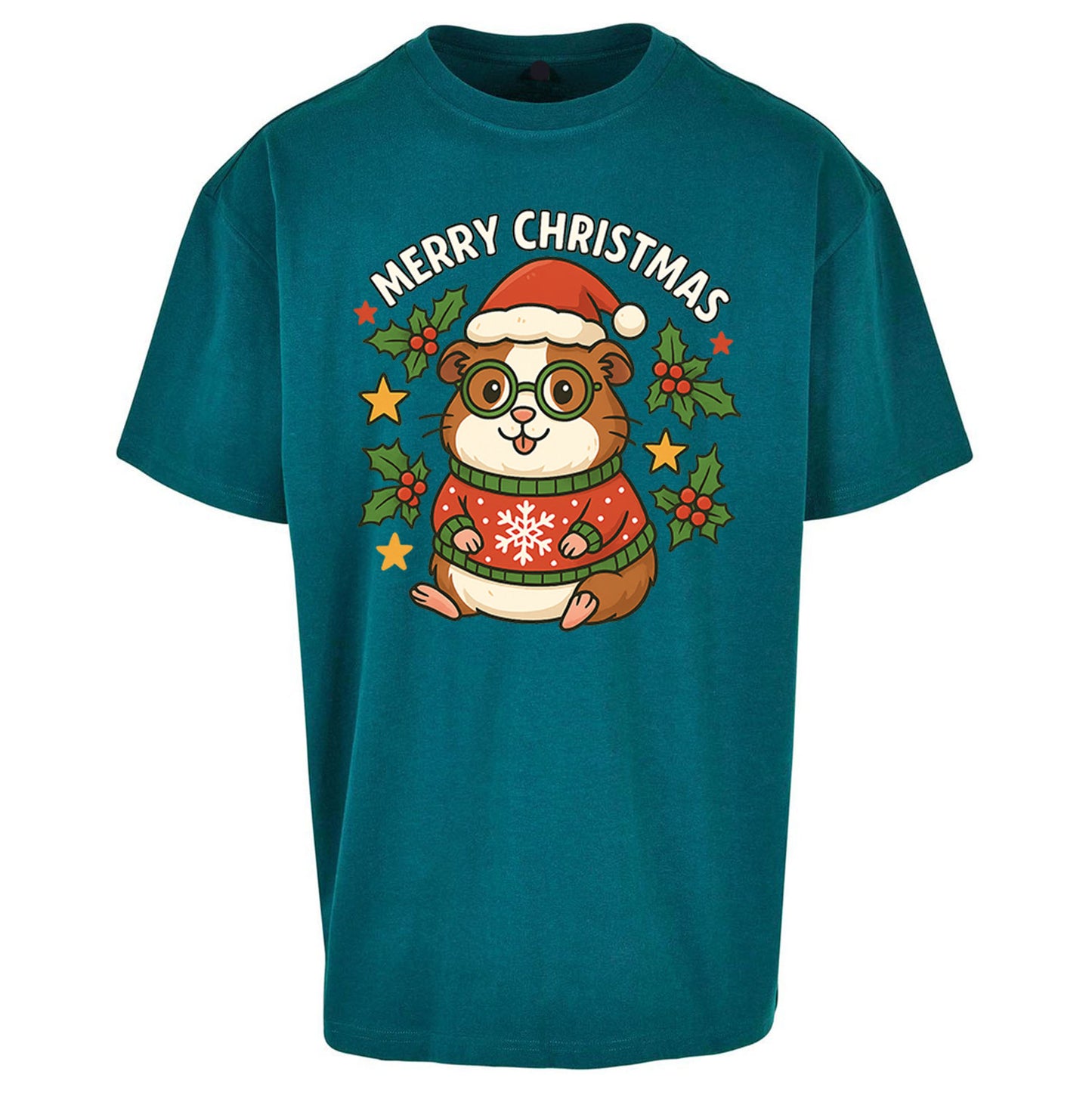 Guinea Pig Christmas Oversized T Shirt