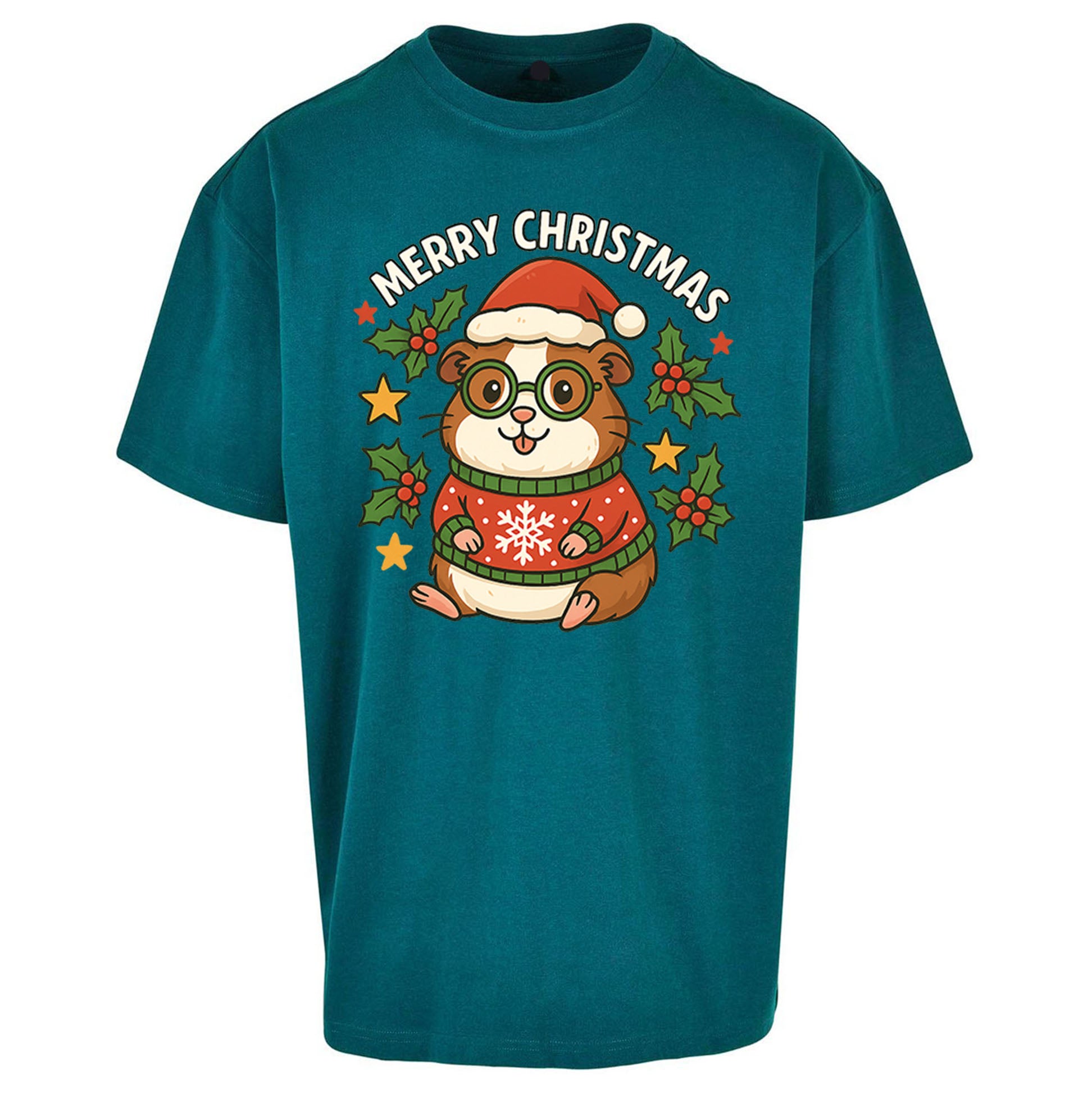 Guinea Pig Christmas Oversized T Shirt