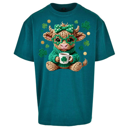 Cute Cow St Patrick Oversized T Shirt