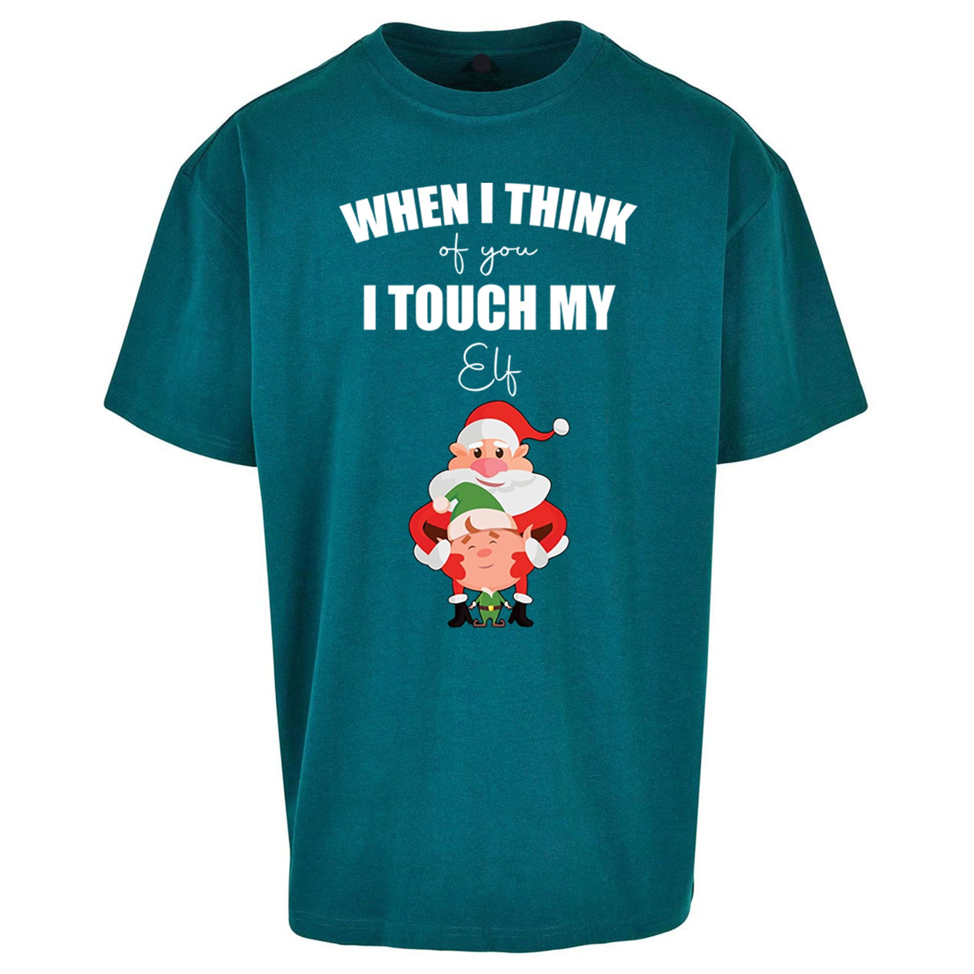 Santa Elf Christmas Oversized T Shirt