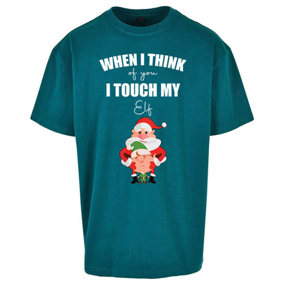 Santa Elf Christmas Oversized T Shirt