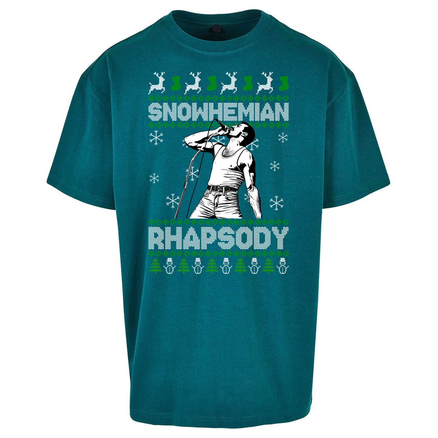 Freddie Mercury Christmas Oversized T Shirt