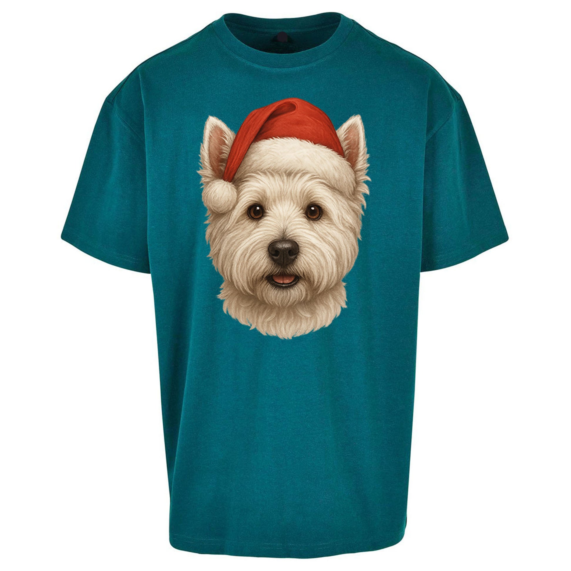 West Highland White Terrier Christmas Oversized T Shirt