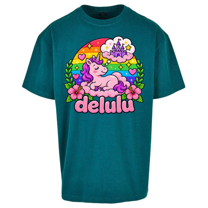 Delulu Unicorn Oversized T Shirt