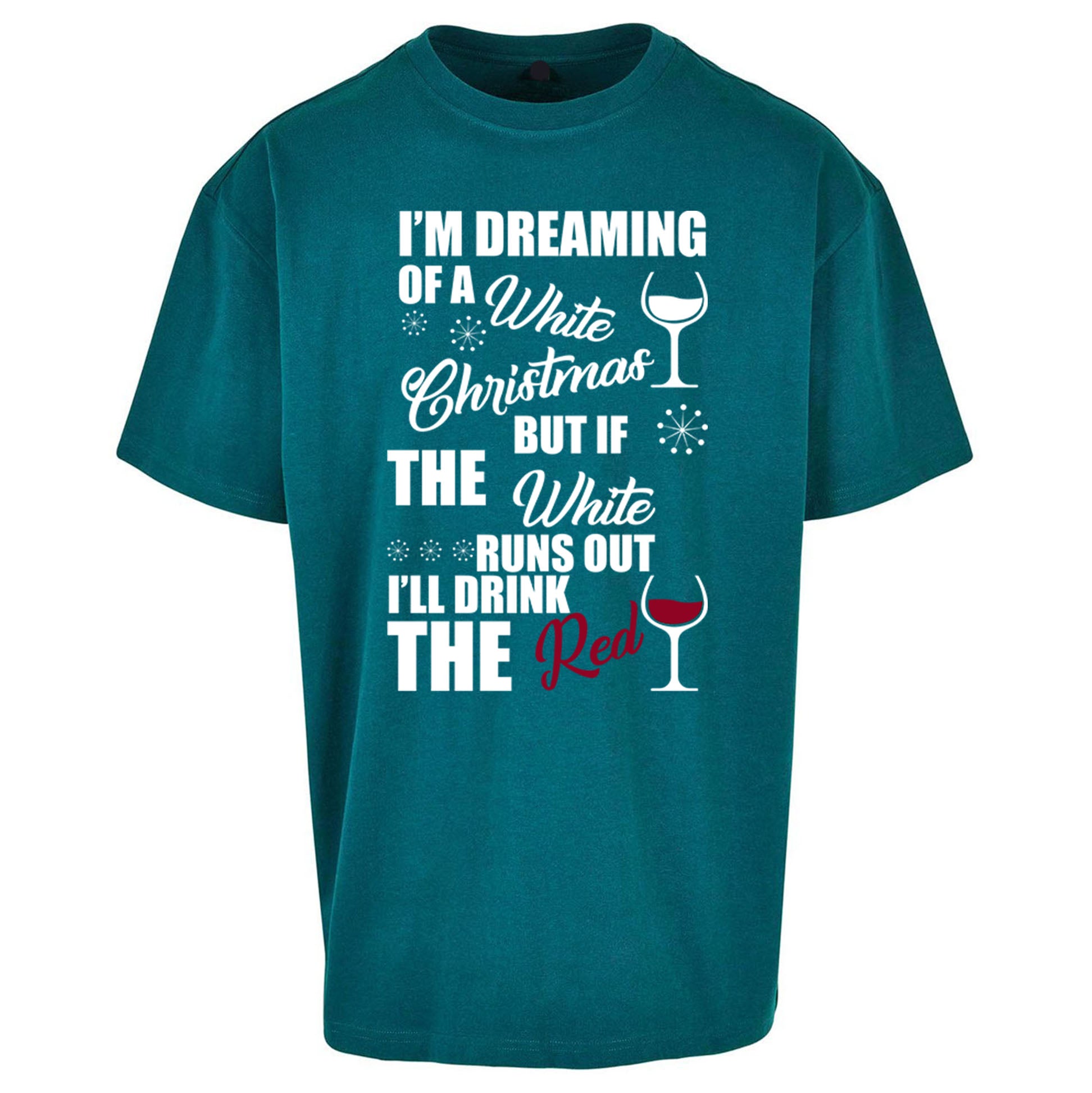 Wine Christmas Oversized T Shirt
