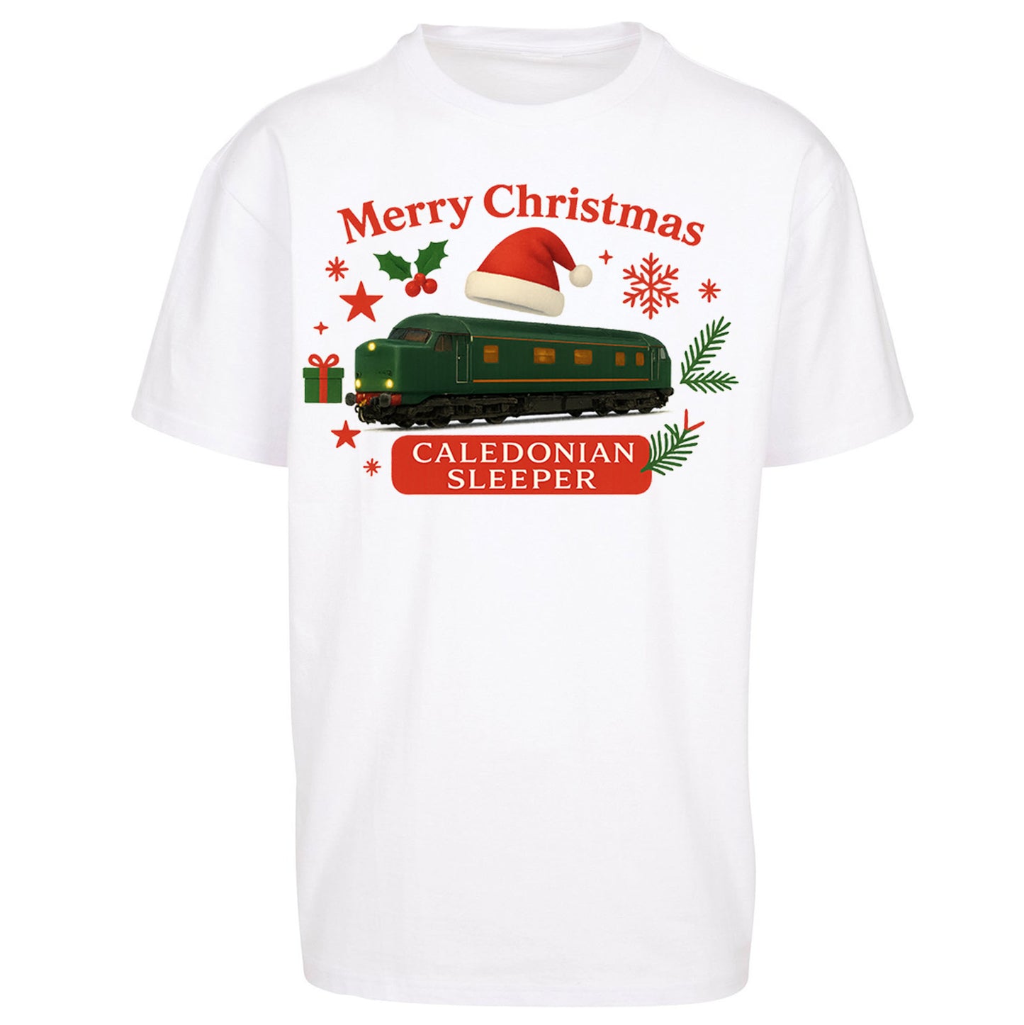 Caladonian Sleeper Christmas Oversized T Shirt 
