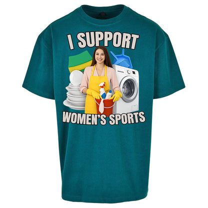 I Support Women's Sports Oversized T Shirt