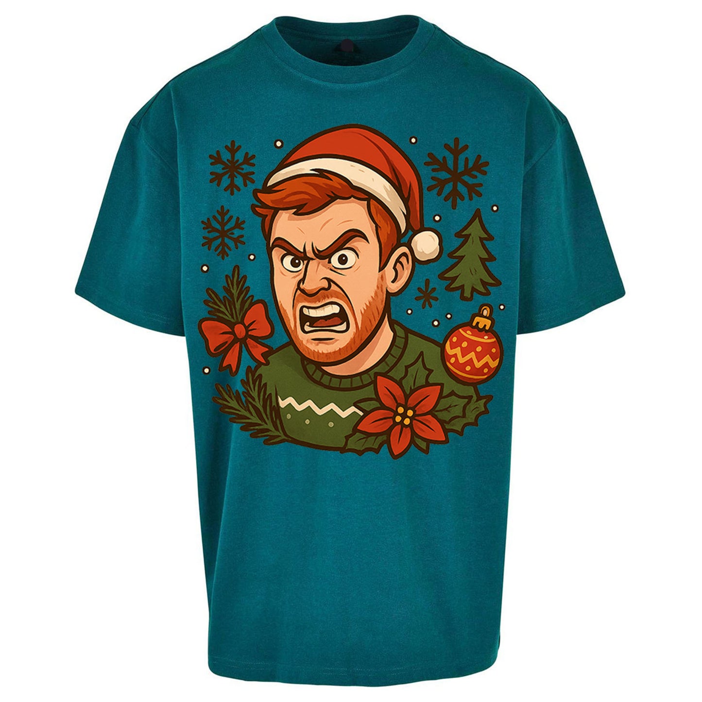 Angry Ginge Christmas Oversized T Shirt