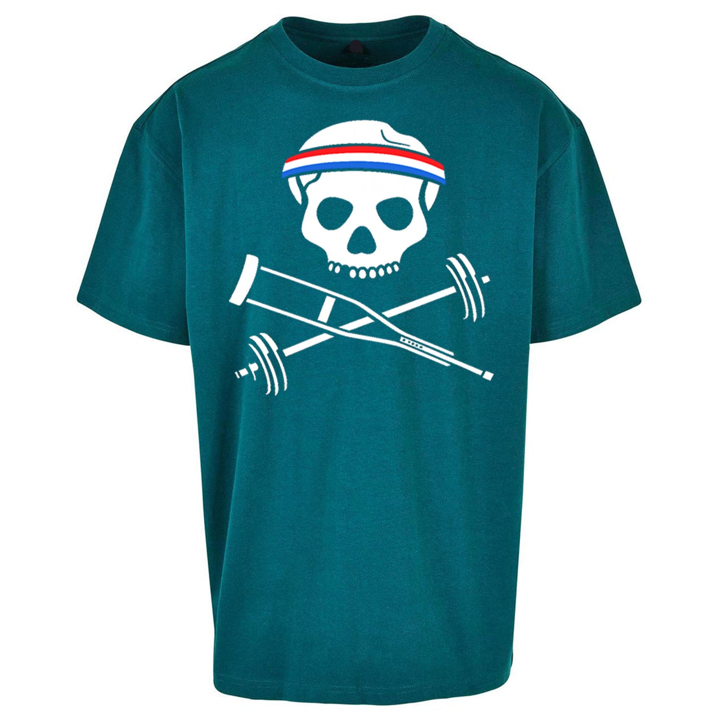 Johnny Crutch Barbell and Bones Oversized T Shirt