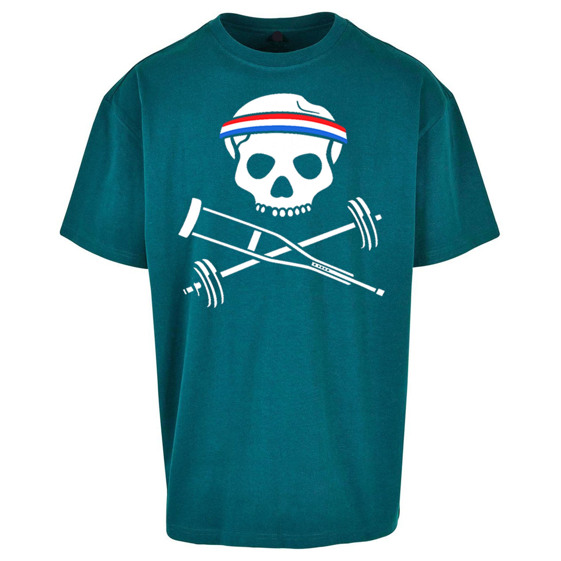 Johnny Crutch Barbell and Bones Oversized T Shirt