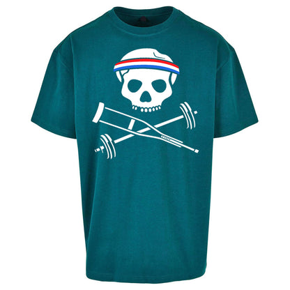 Johnny Crutch Barbell and Bones Oversized T Shirt