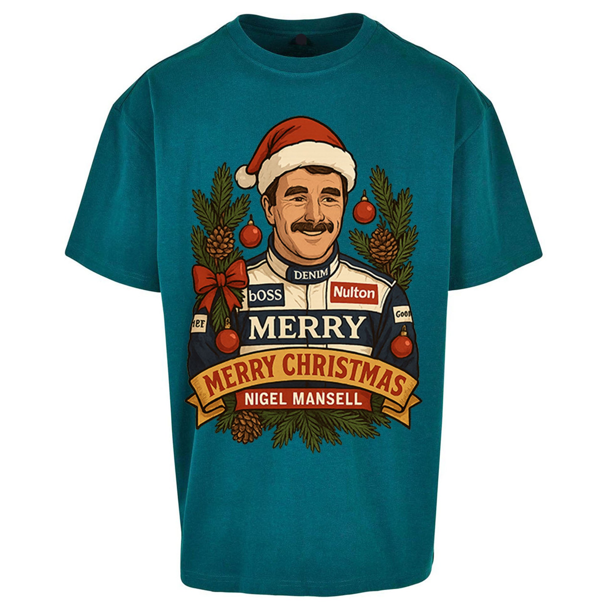 Nigel Mansell Christmas Oversized T Shirt