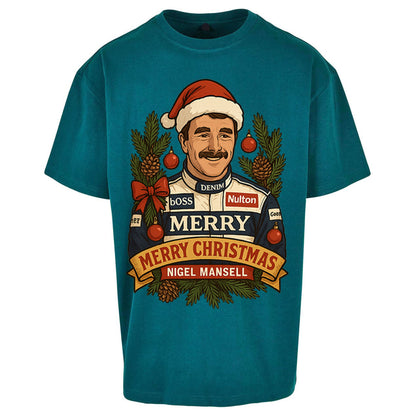 Nigel Mansell Christmas Oversized T Shirt