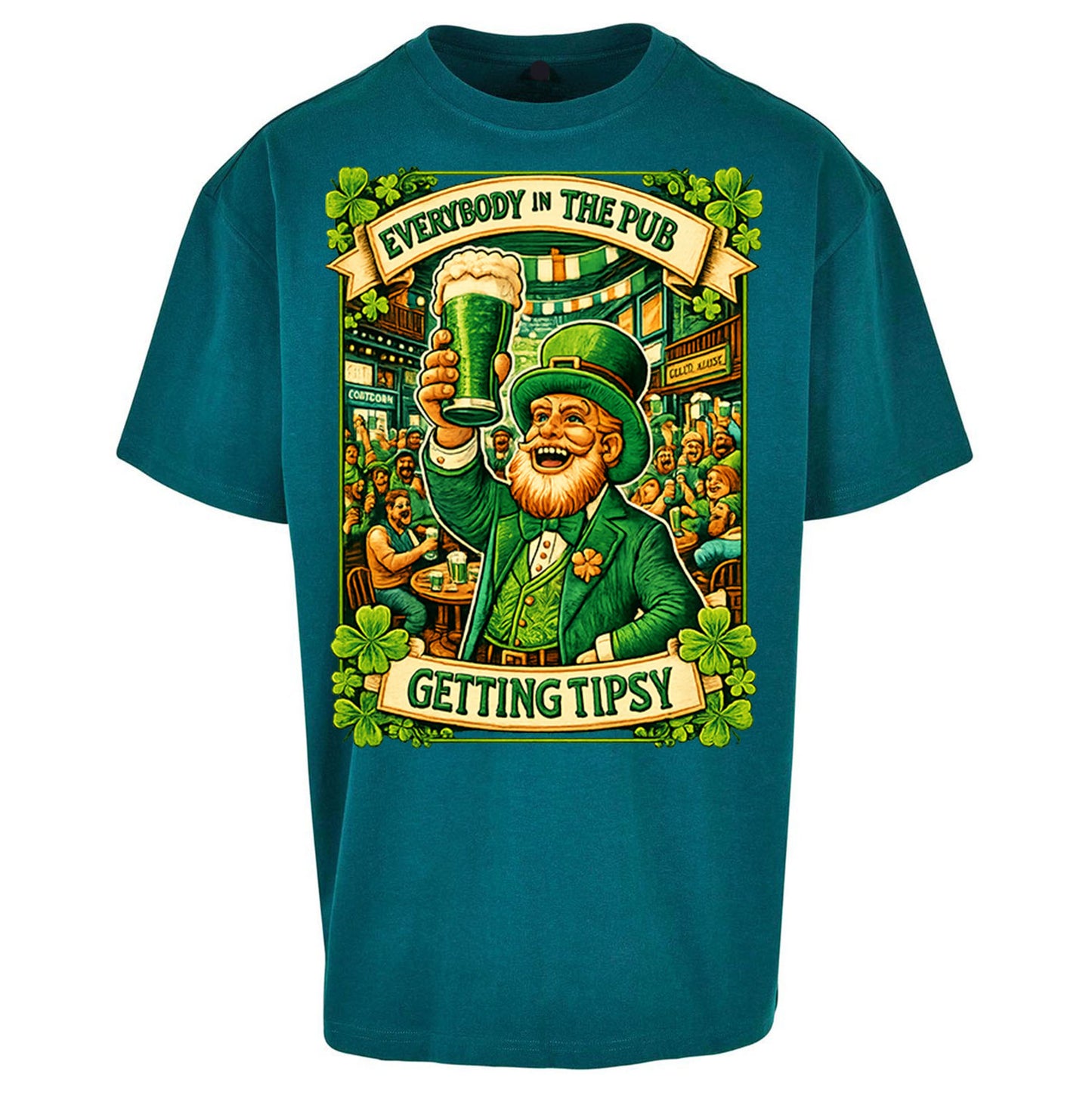 Everybody In The Pub Getting Tipsy Oversized T Shirt