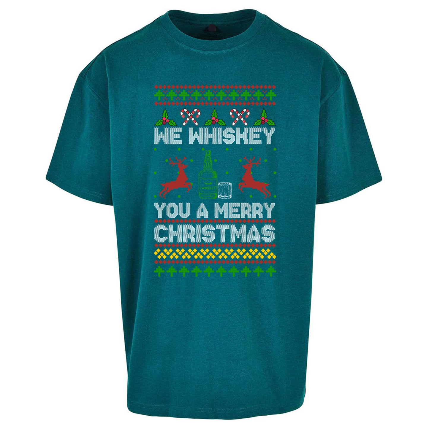 whisky Christmas Oversized T Shirt