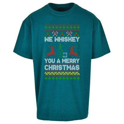 whisky Christmas Oversized T Shirt
