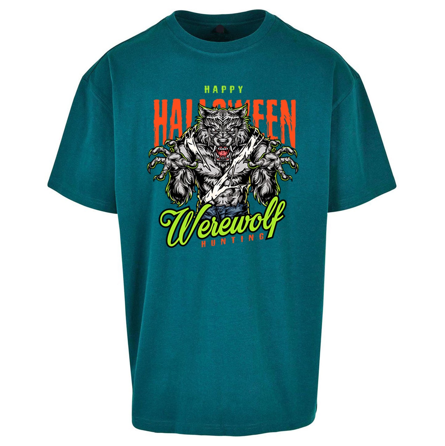Halloween Werewolf Oversized T Shirt