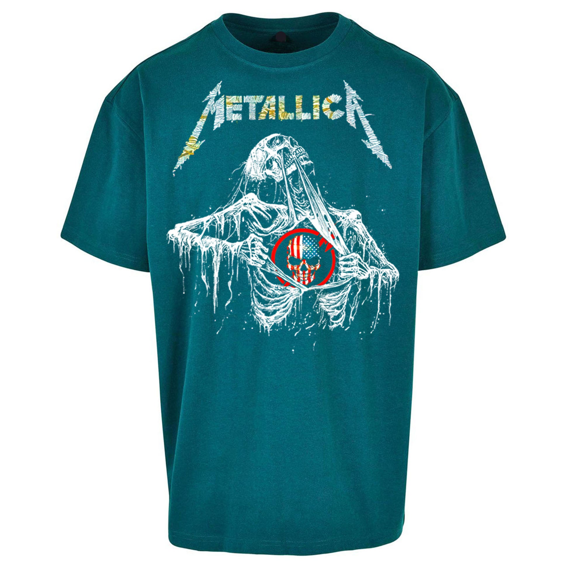 Metallica USA Skull Oversized T Shirt
