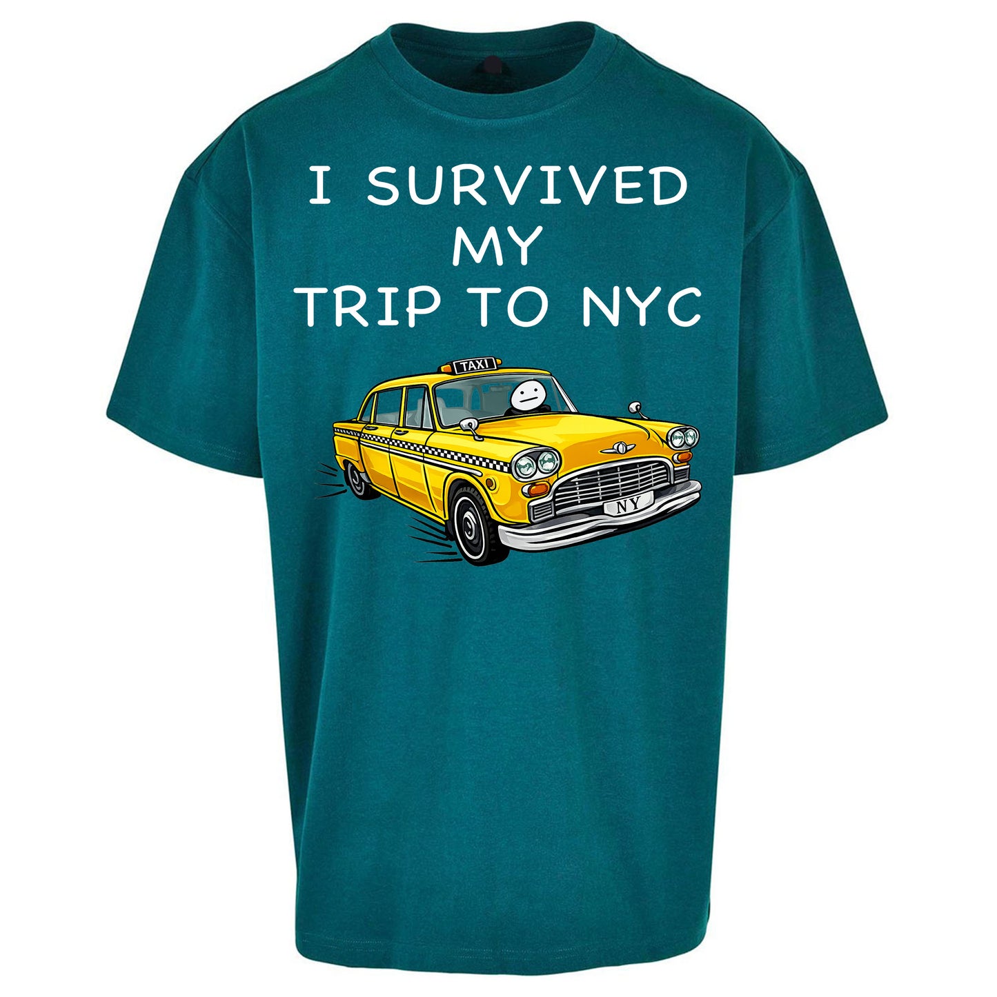 I Survived My Trip To NYC Yellow Taxi Oversized Tee