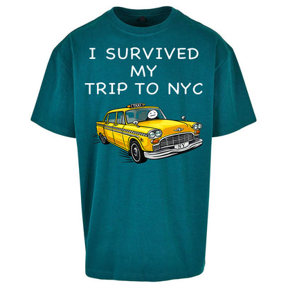 I Survived My Trip To NYC Yellow Taxi Oversized Tee