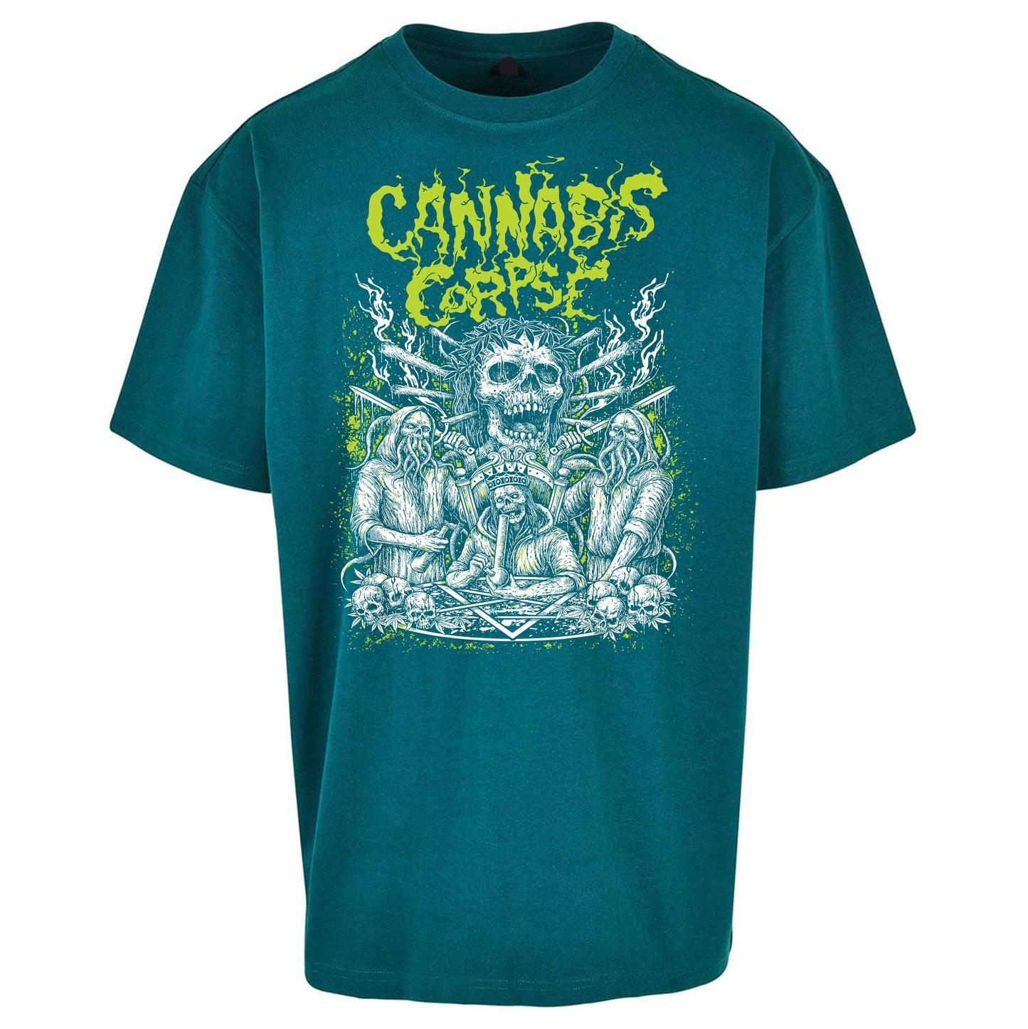 Cannabis Corpse Band Oversized T Shirt