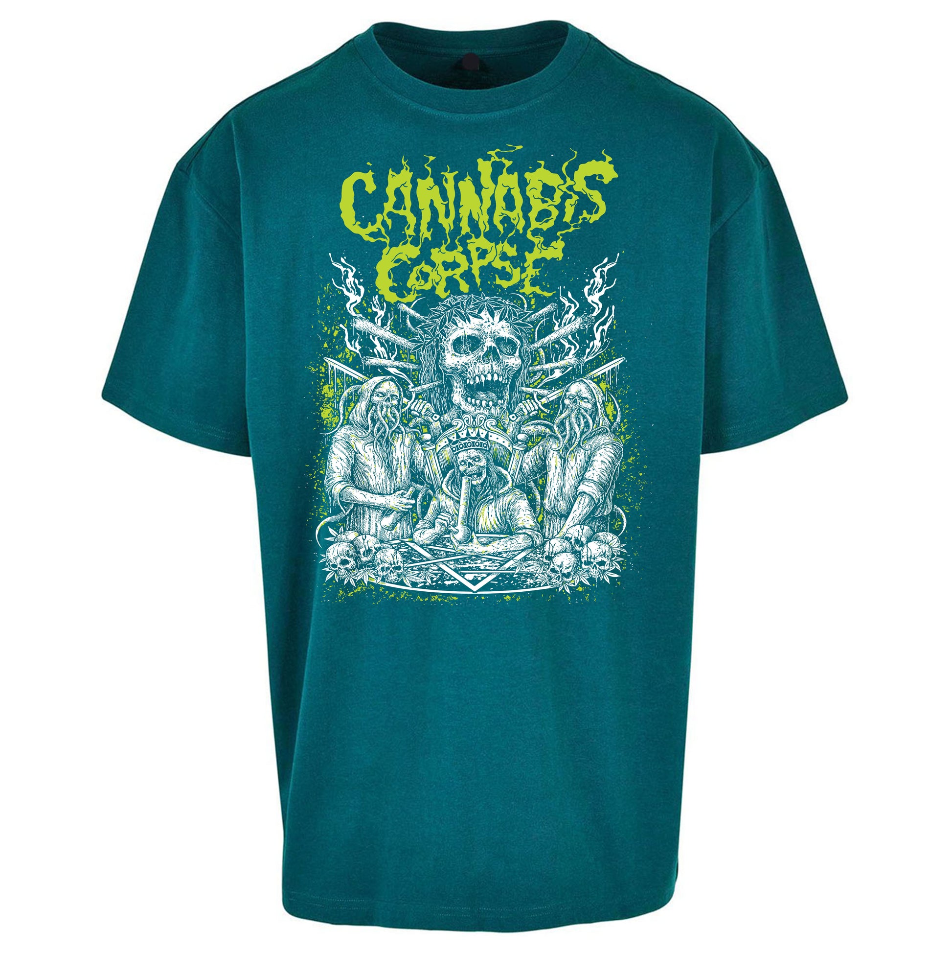 Cannabis Corpse Band Oversized T Shirt