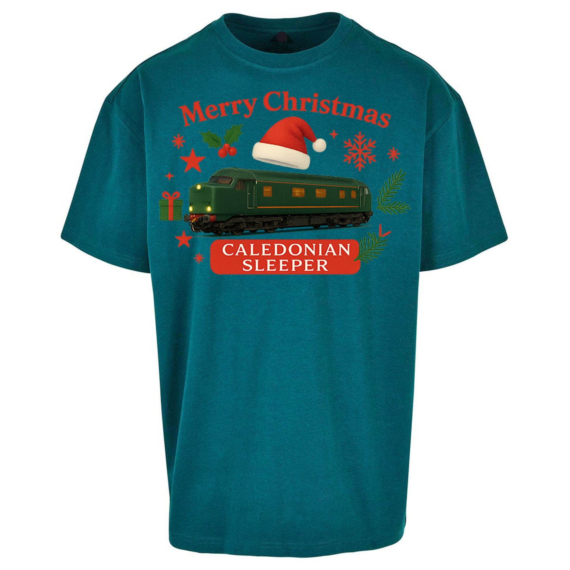 Caladonian Sleeper Christmas Oversized T Shirt 