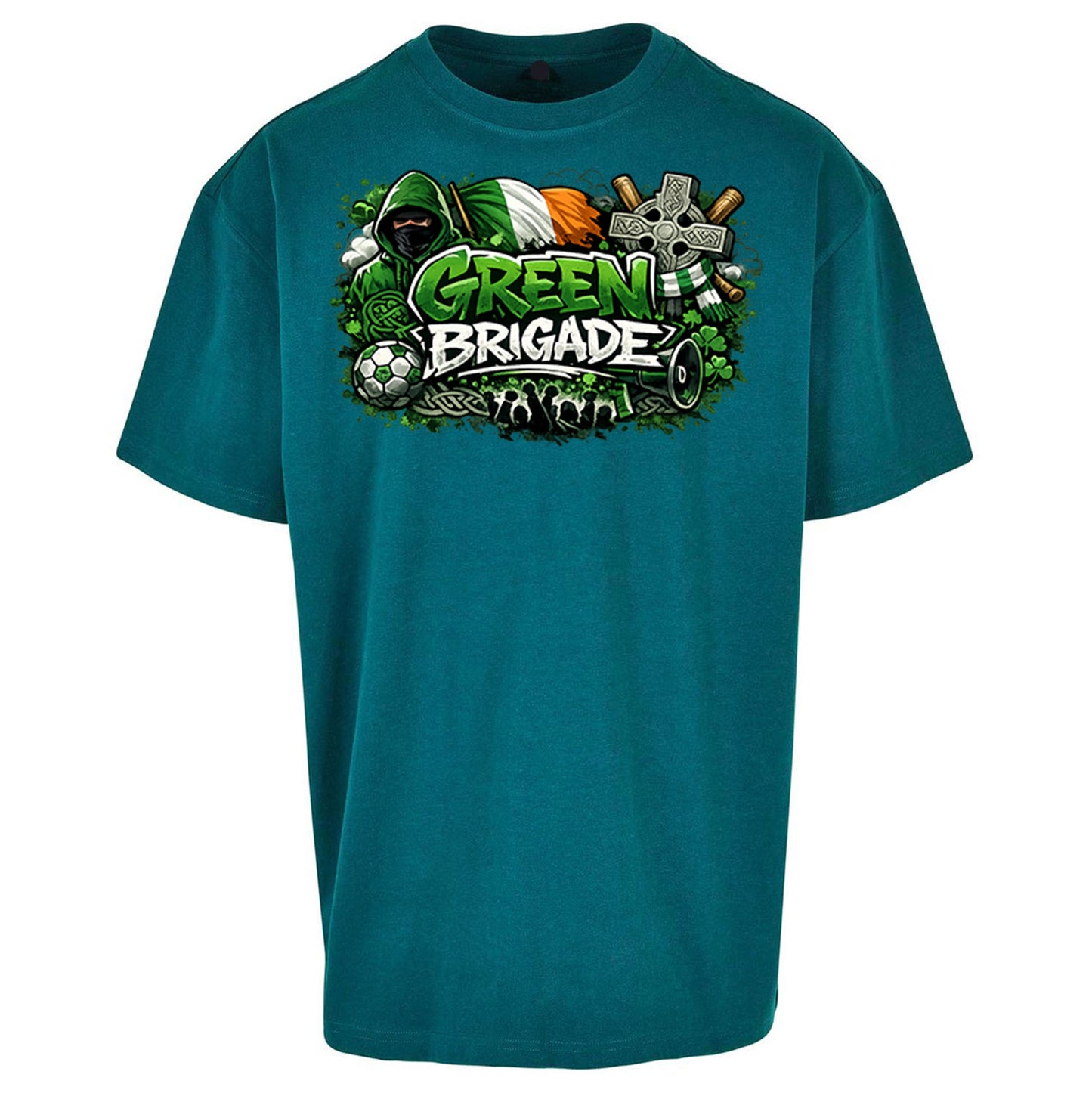 Celtic Green Brigade Football Oversized T Shirt