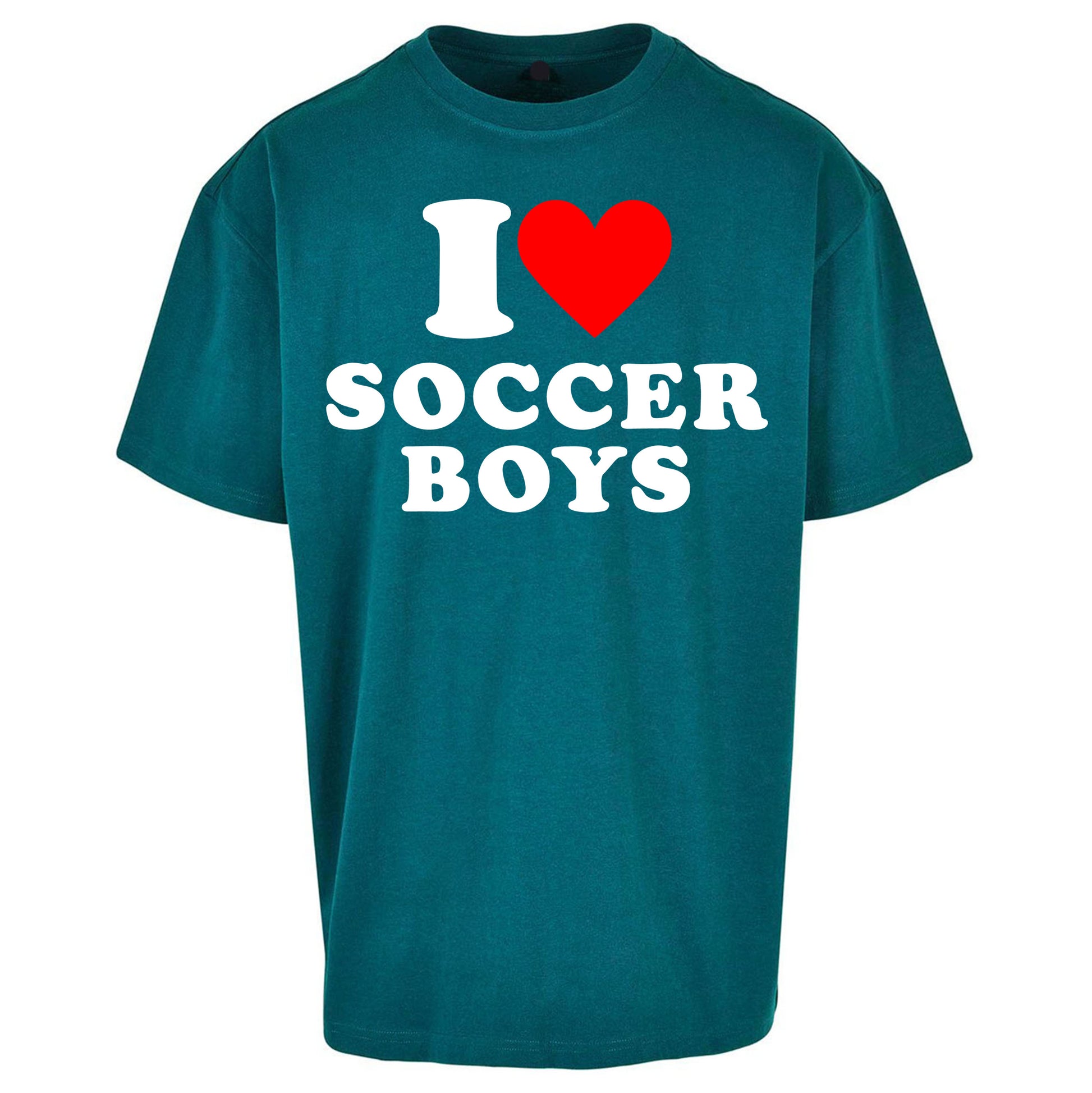 I Love Soccer Boys Oversized T Shirt