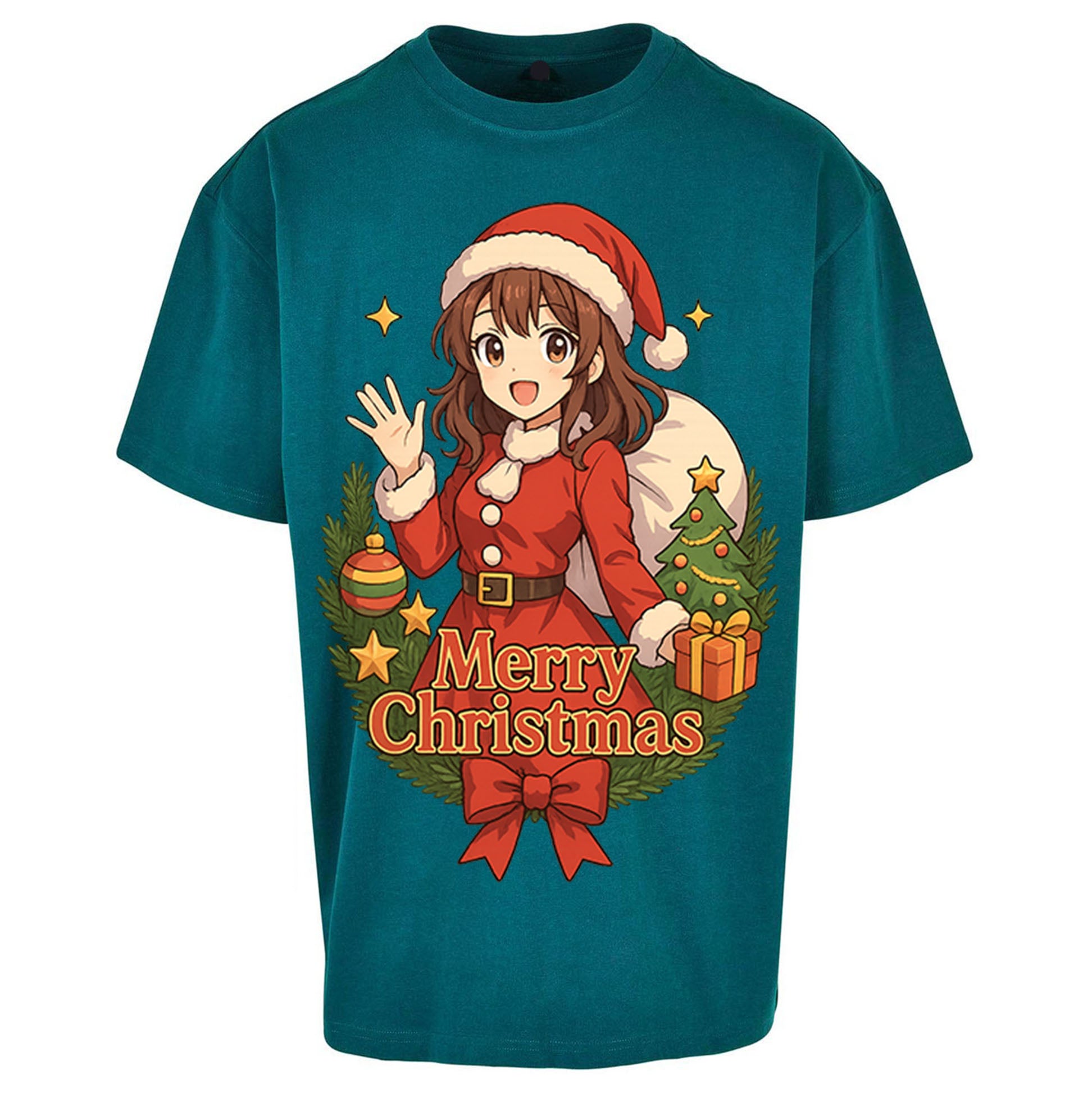 Anime Christmas Oversized T Shirt