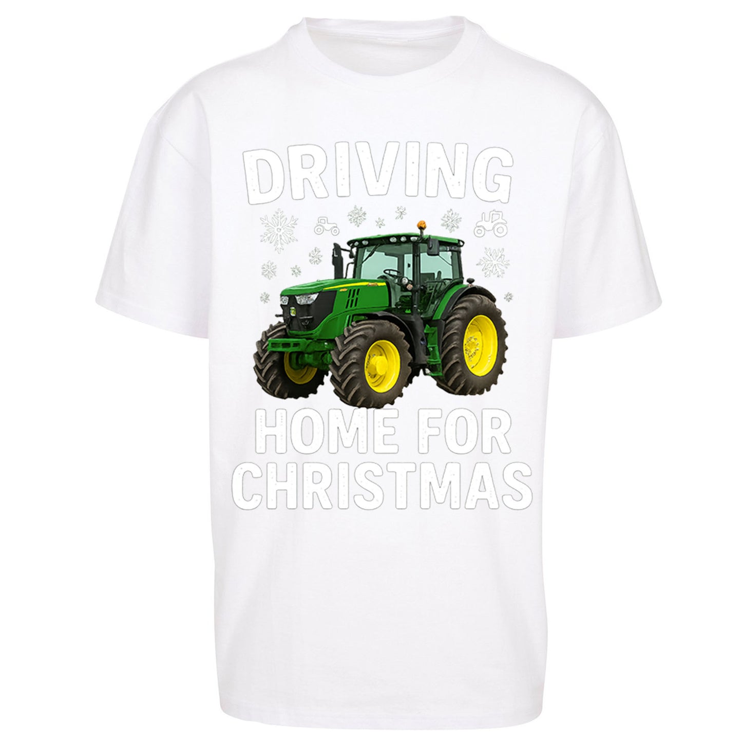 John Deere Tractor Christmas Oversized T Shirt