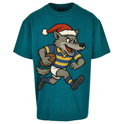 Warrington Wolves Christmas Oversized T Shirt