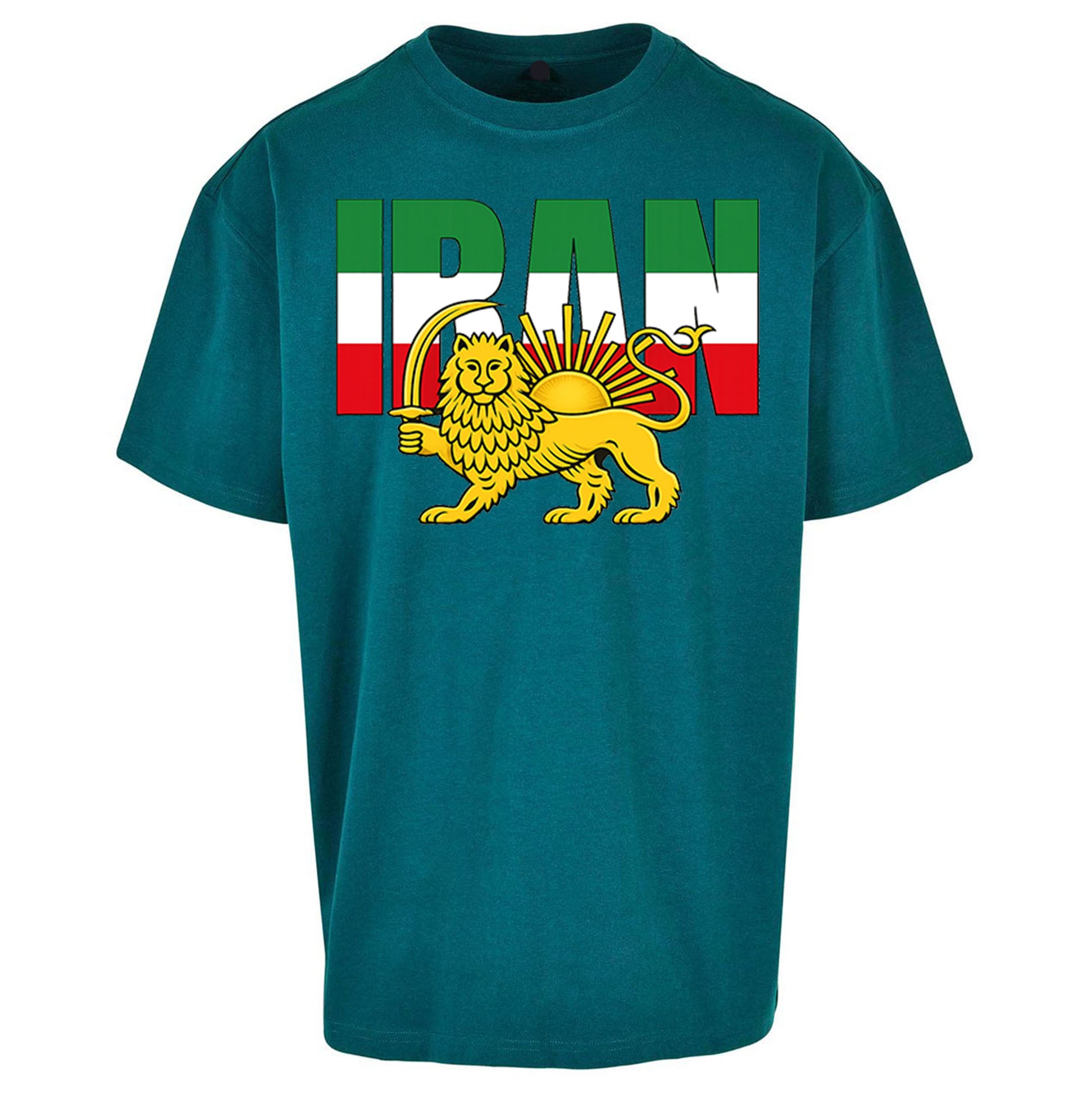 Iran Flag Oversized T Shirt