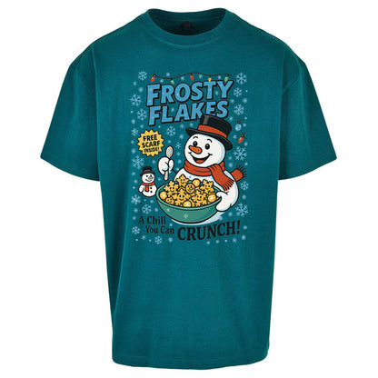 Snowman Christmas Oversized T Shirt 