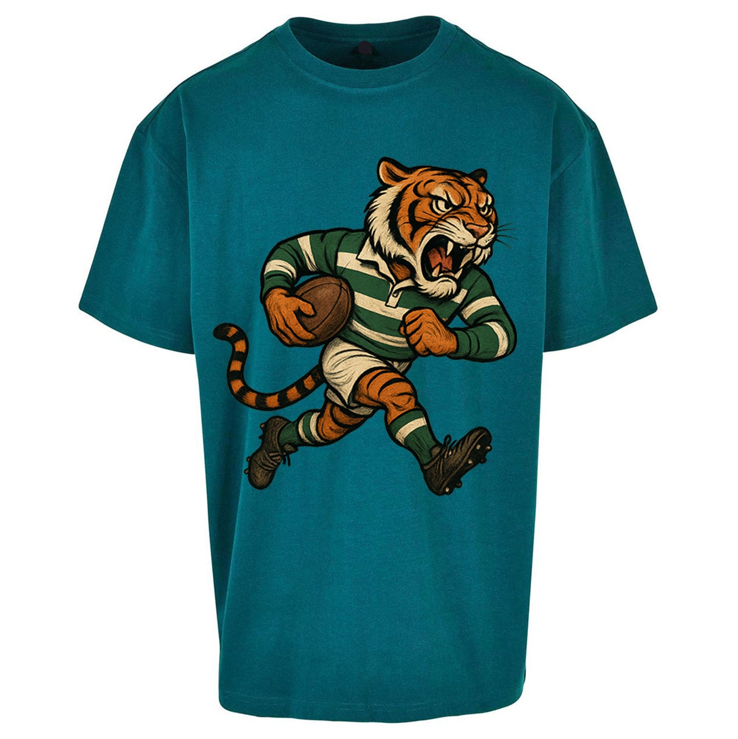 Retro Leicester Tigers Rugby Union Oversized T Shirt