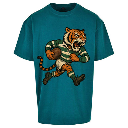 Retro Leicester Tigers Rugby Union Oversized T Shirt