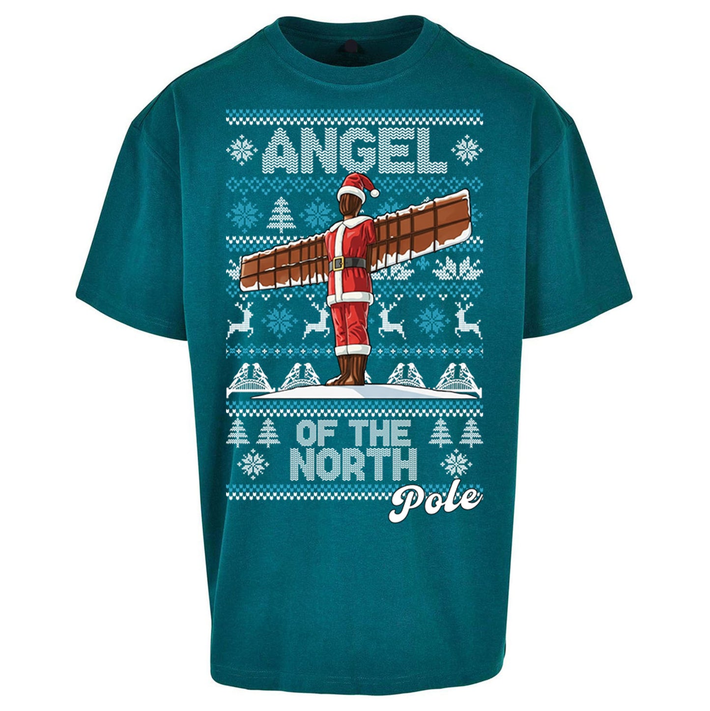 Angel Of The North Pole Christmas Oversized T Shirt