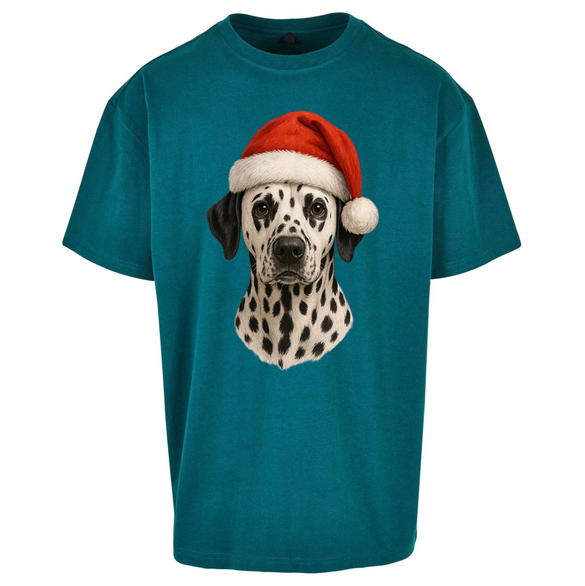 Dalmatian Dog Christmas Oversized T Shirt
