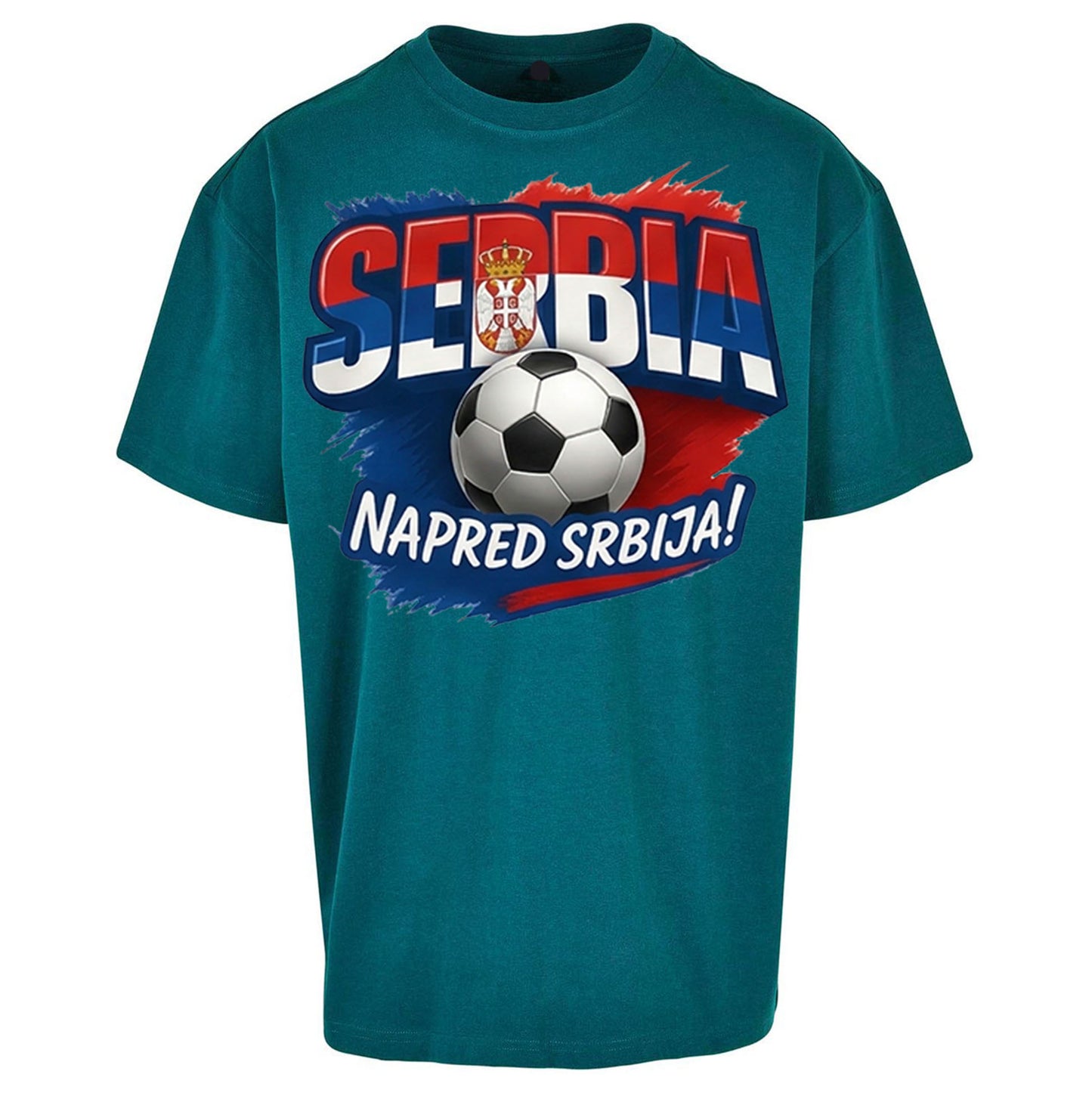 Serbia Retro World Cup Oversized T Shirt