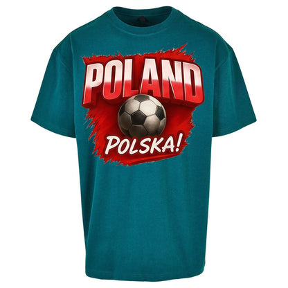Poland Retro World Cup Oversized T Shirt 