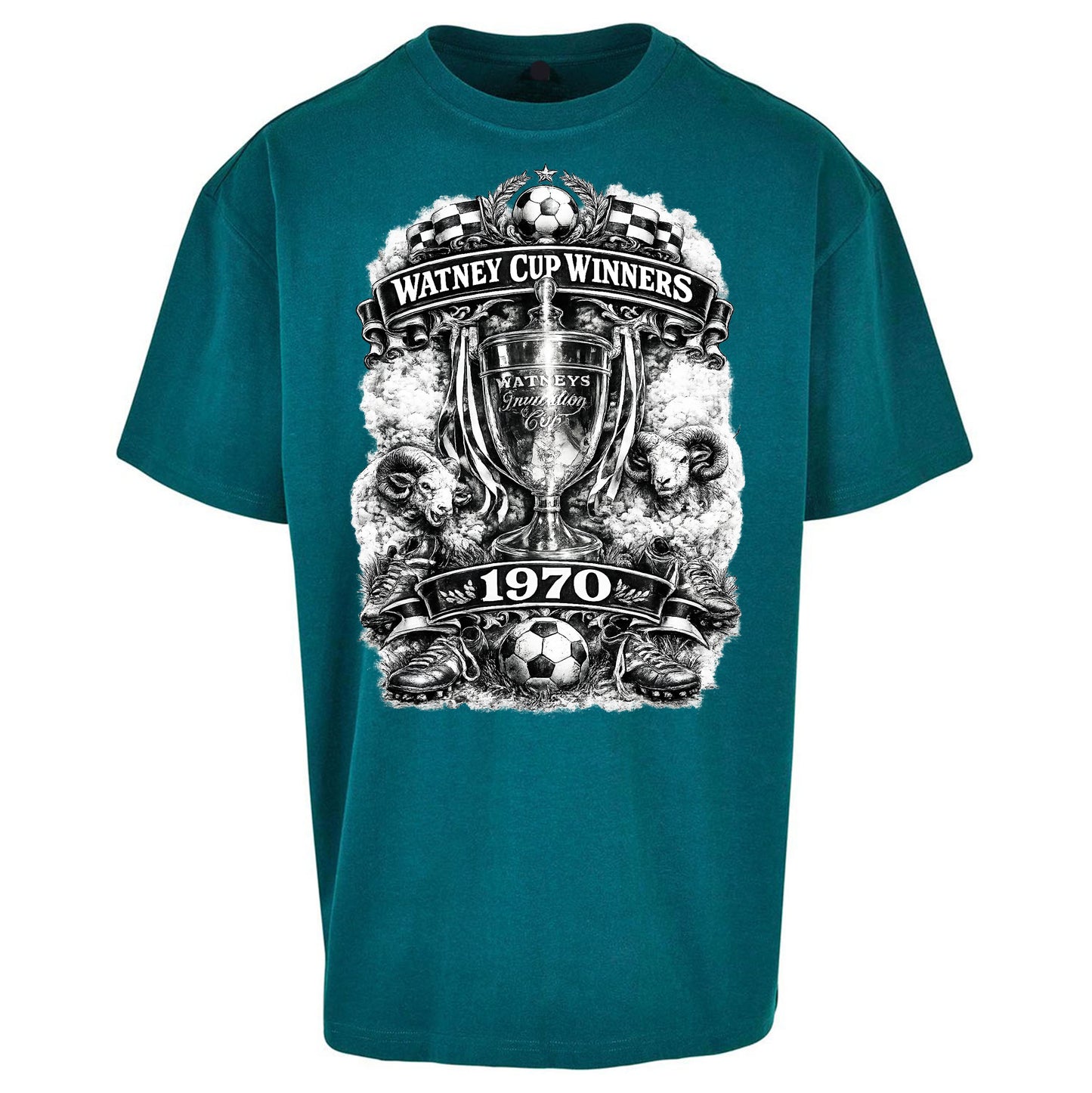 Retro Derby Watney Cup Winners 1970 Oversized T Shirt