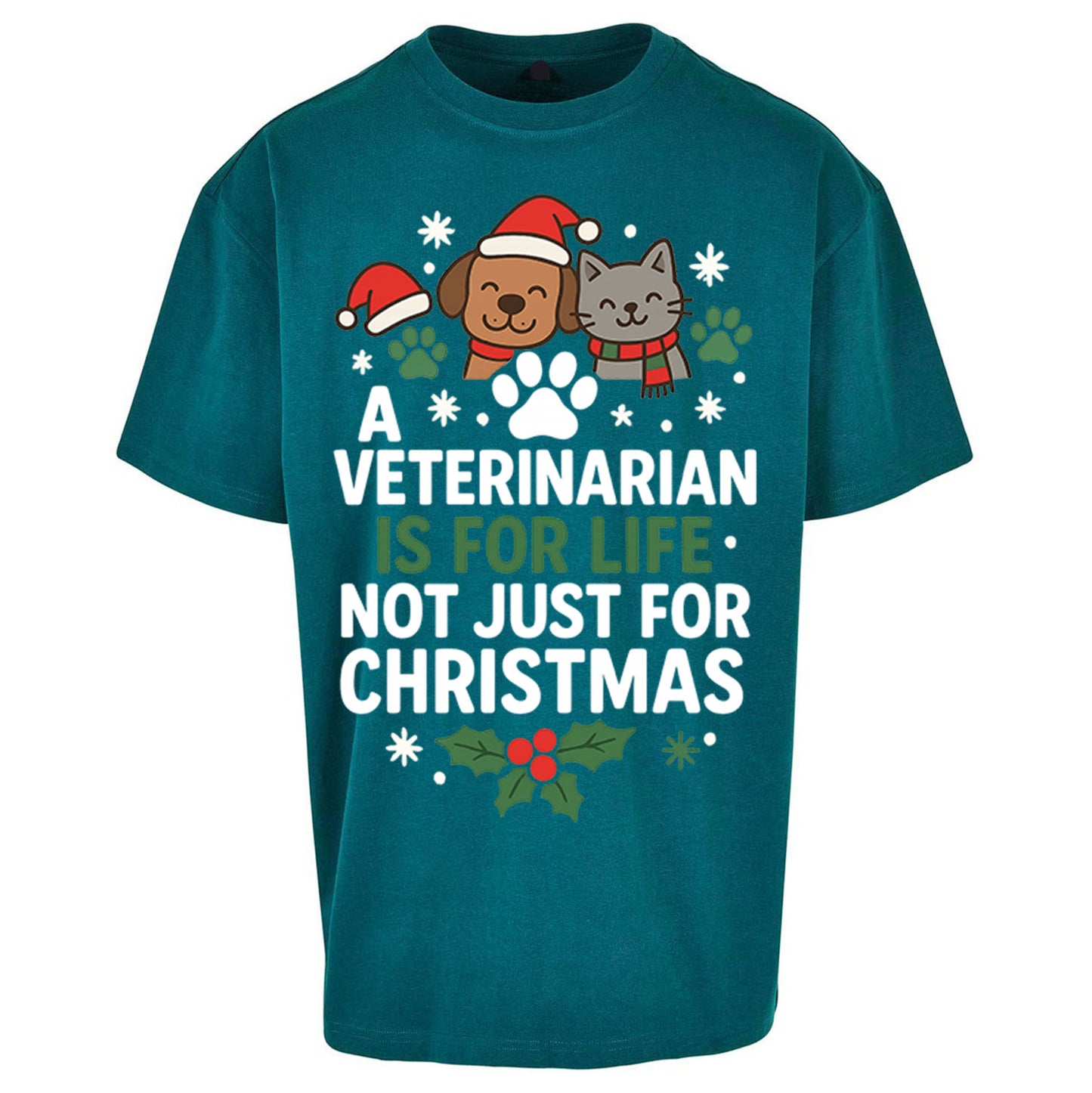 Veterinarian Christmas Oversized T Shirt