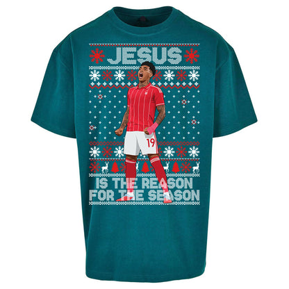 Nottm Forest FC Christmas Oversized T Shirt