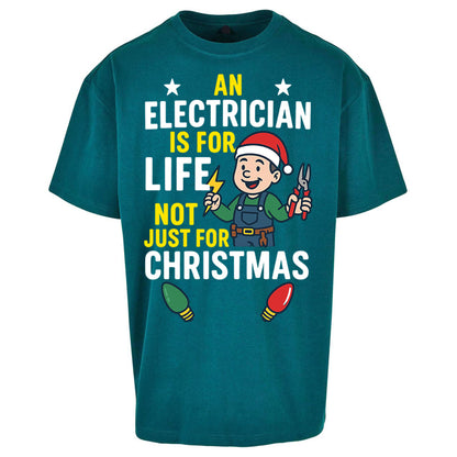 Electrician Christmas Oversized T Shirt