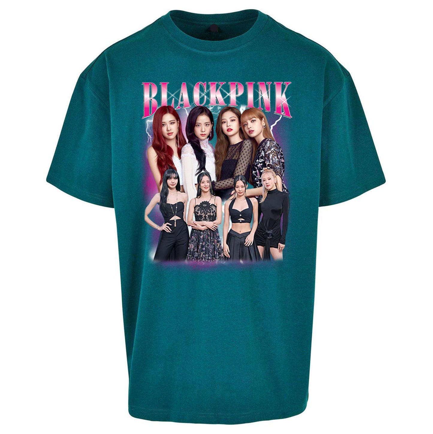 Black Pink Oversized T Shirt