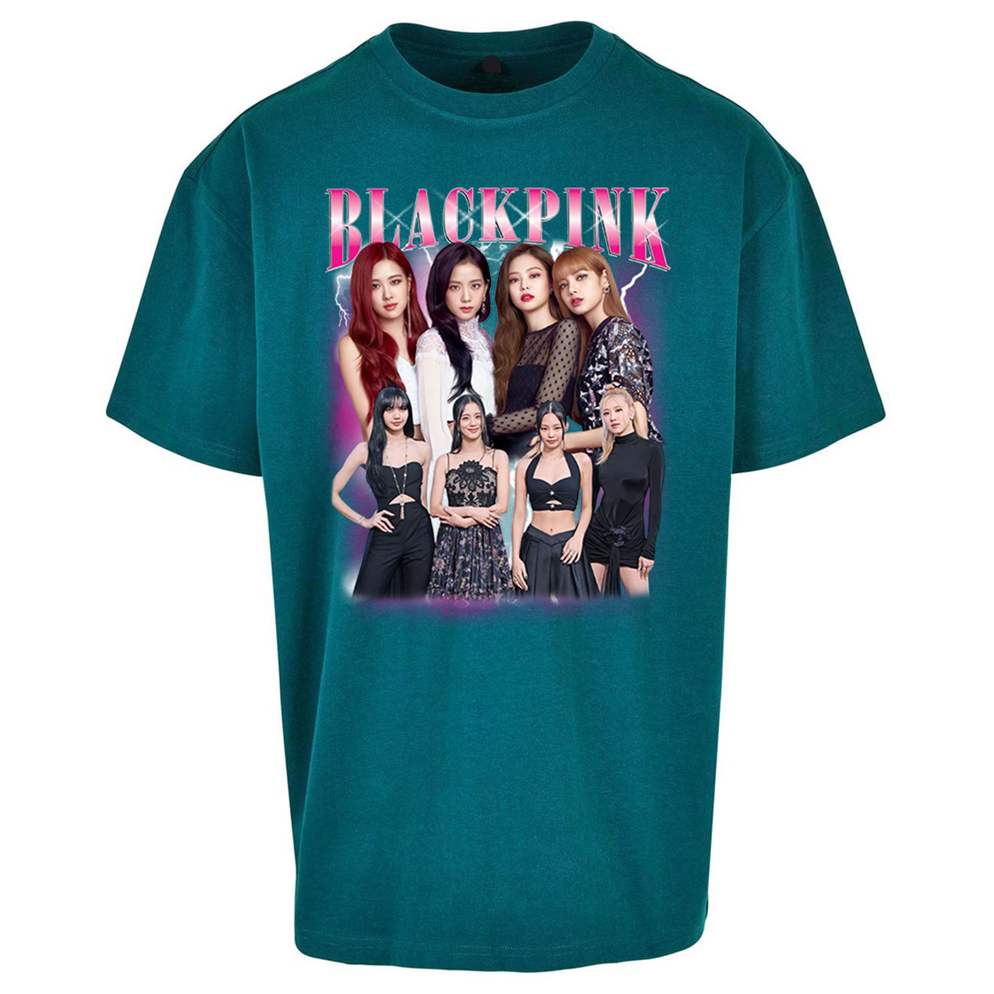Black Pink Oversized T Shirt