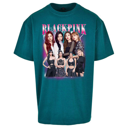 Black Pink Oversized T Shirt