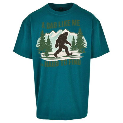 Retro Funny Bigfoot Dad Oversized T Shirt
